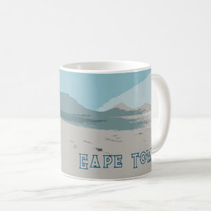 Floden Town Bord berg Ocean Sketch Kaffemugg