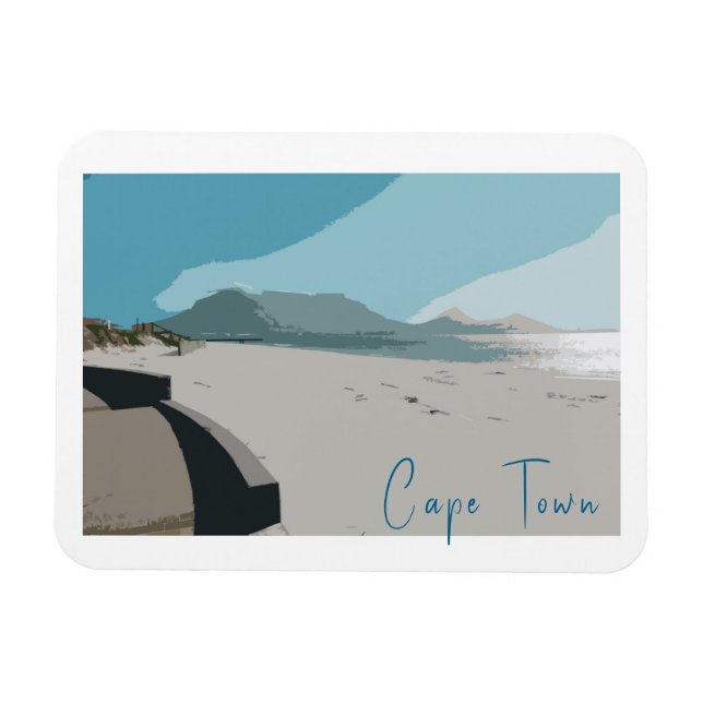 Floden Town Bord berg Ocean Sketch Magnet (Horisontell)