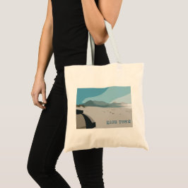 Floden Town Bord berg Ocean Sketch Tygkasse