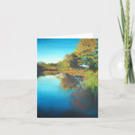 Floden Träd Fall Ligcape Fine Art Anteckningskort