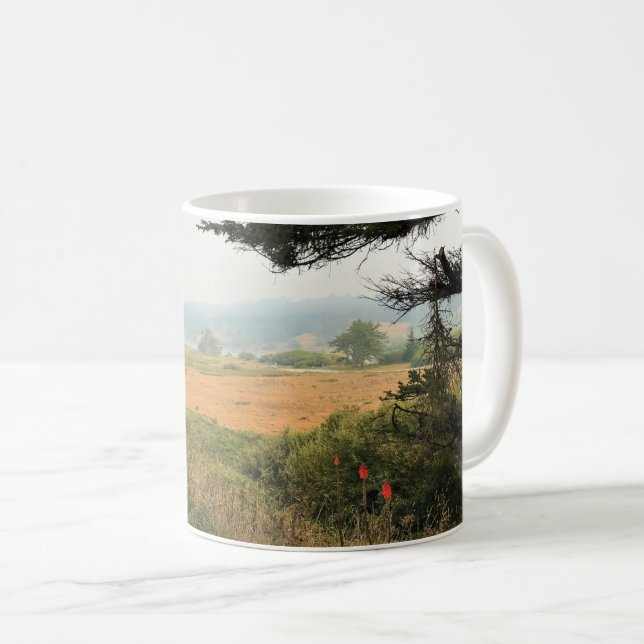 Floden Trail vid Cape Blanco, Oregon Kusten Kaffemugg (Framsida höger)