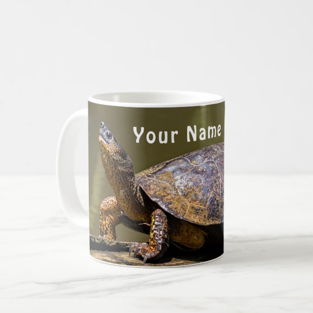 Floden Turtle vid Tortuguero - Costa Rica Kaffemugg (Framsida vänster)