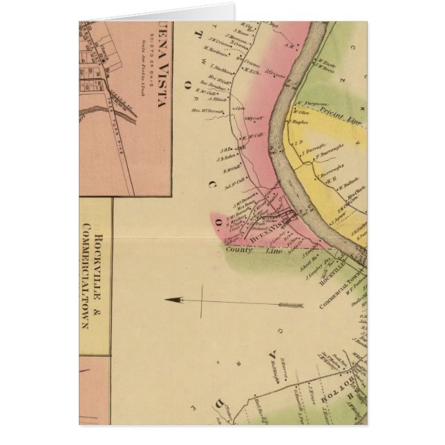 Floden Upper Ohio och Valley 6 Hälsningskort (Framsidan)