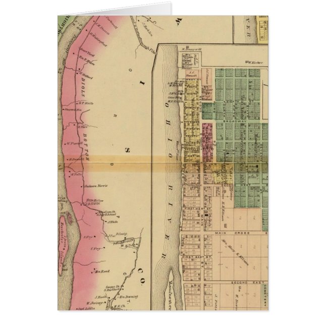 Floden Upper Ohio och Valley 9 Hälsningskort (Framsidan)