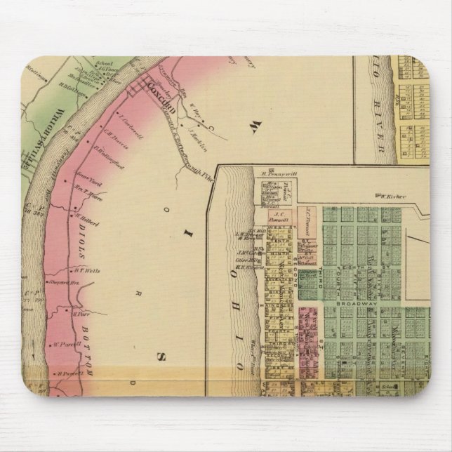 Floden Upper Ohio och Valley 9 Musmatta (Framsidan)
