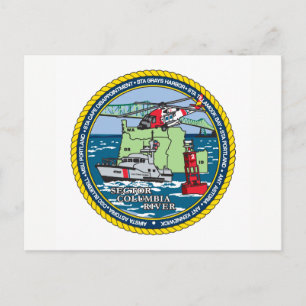 Floden USCG Station Columbia Vykort