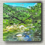 Floden Vallarta South 0366 Fyrkantig Klocka<br><div class="desc">Måla "Vallarta River South 0366" Samling Anpassa din väggklocka för att skapa ett funktionsmakro från påstående biet för att perfekt matcha din hemmadekant, eller ge den som en personlig gåva. Anpassa på produktsidan eller klicka på knappen "Anpassa" om du vill ha fler designalternativ. Designad skapat från min målning "Vallartafloden South...</div>