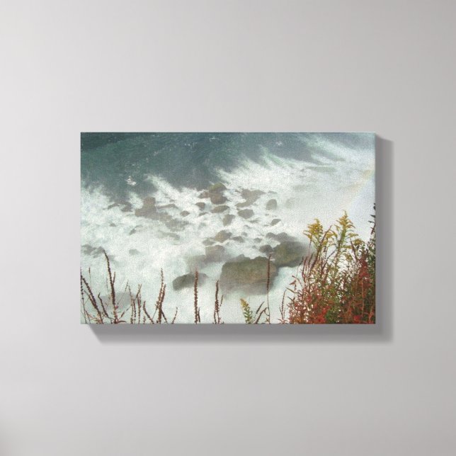 Floden Vatten Grönt Blue Valley Landscape Canvastryck (Framsida)