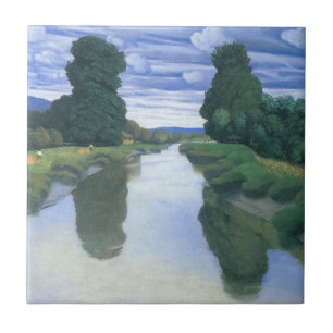 Floden vid Berville av Felix Vallotton, Finkonst Kakelplatta