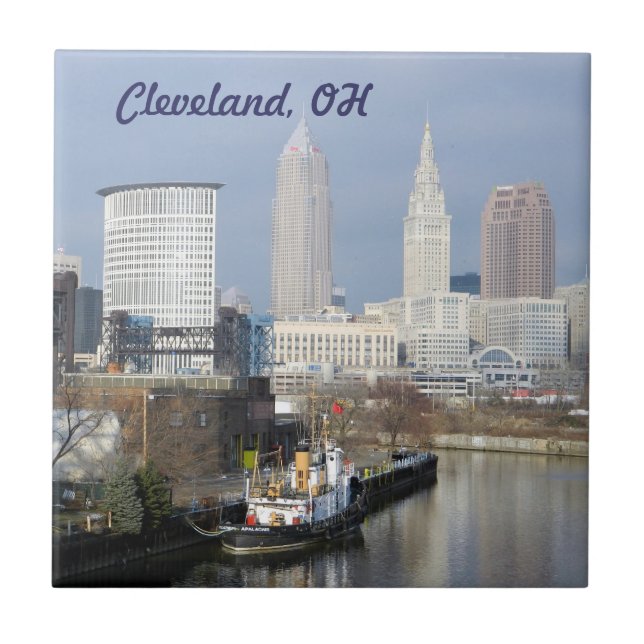 Floden View, Cleveland OH Tile Kakelplatta (Framsidan)