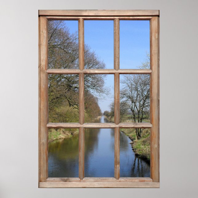 Floden View från ett fönster Poster (Framsidan)