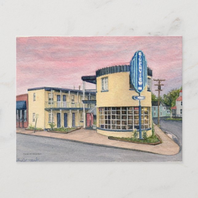 Floden View vid Colonial Beach Vykort (Framsida)