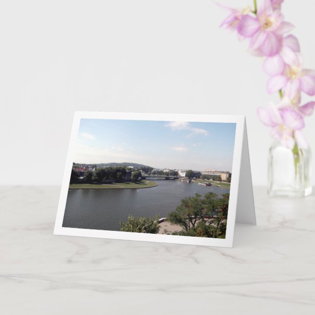 Floden Vistula, Kraków, Polen Kort (Orkide)