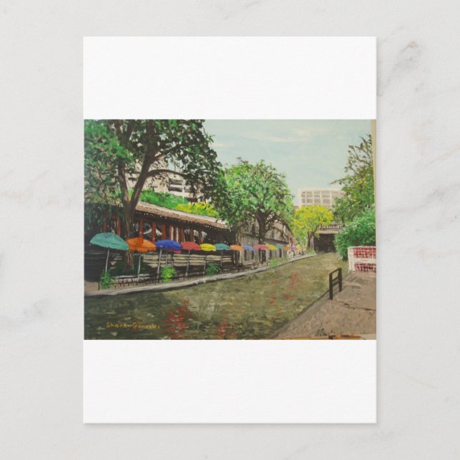 Floden Walk San Antonio, TX Painting Vykort (Framsida)