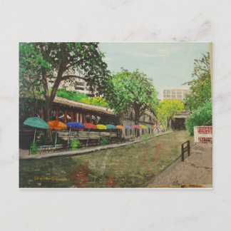 Floden Walk San Antonio, TX Painting Vykort