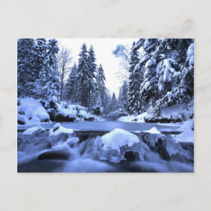 Floden Winter-Beskidbergen, Polen Vykort