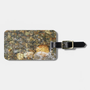 Floden-Worn-Småstarna Brown och Grått Natural Abst Bagagebricka