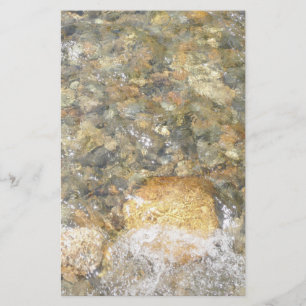 Floden-Worn-Småstarna Brown och Grått Natural Abst Brevpapper
