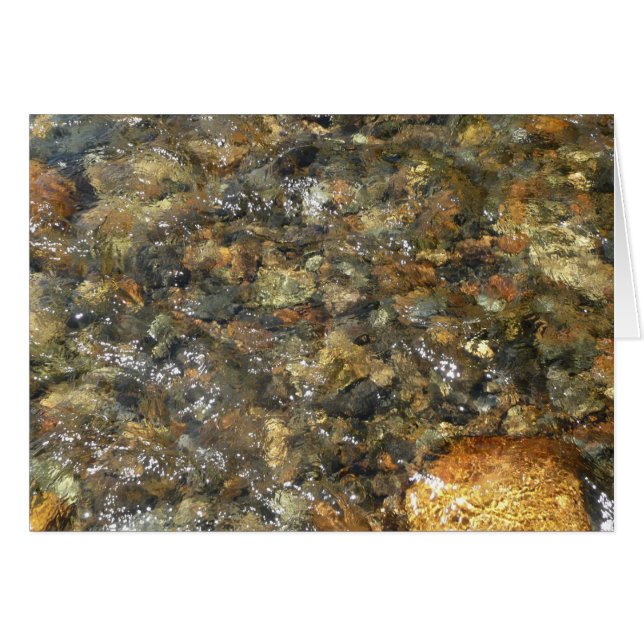 Floden-Worn-Småstarna Brown och Grått Natural Abst OBS Kort (Framsidan Horizontal)