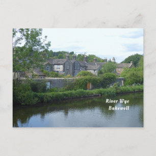 Floden Wye Bakewell Derbyshire England Scenia Vykort
