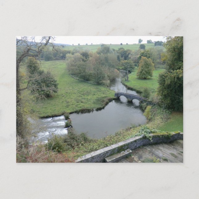 Floden Wye vid Haddon Hall Vykort (Framsida)