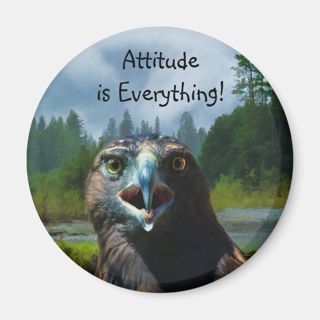 Floden Young Örn och Misty Alaska Magnet (Framsidan)