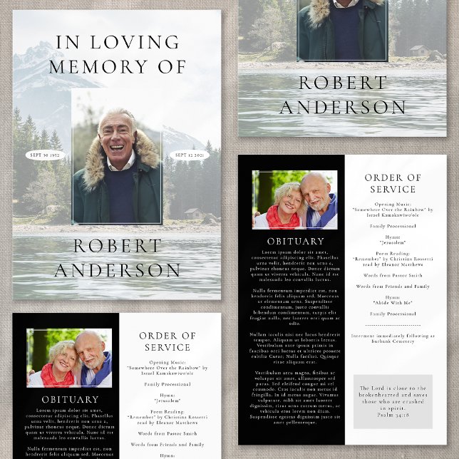 Flodens berg i Loving Memory Funeral Program (Skapare uppladdad)