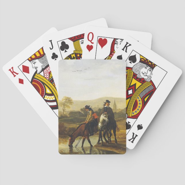 Flodens landskap med floderna Aelbert Cuyp Casinokort (Baksidan)