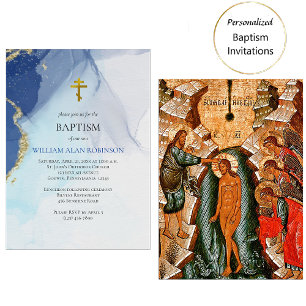 Floder av Vatten, ortodoxa kristna baptism Inbjudningar