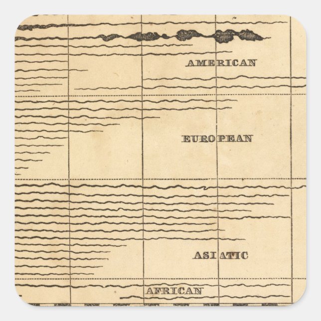 Floder berg fyrkantigt klistermärke (Framsida)