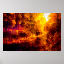 Floder genom färg i höstlandskapet poster