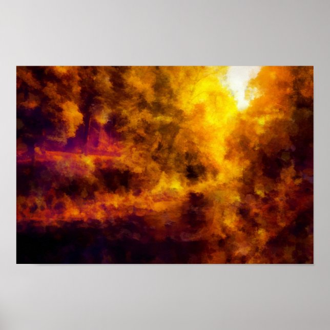 Floder genom färg i höstlandskapet poster (Framsidan)