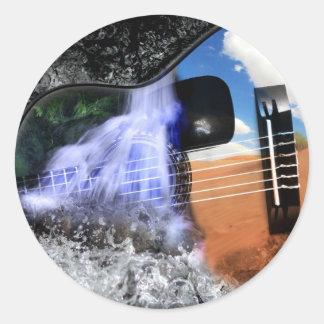 Floder i öknen runt klistermärke