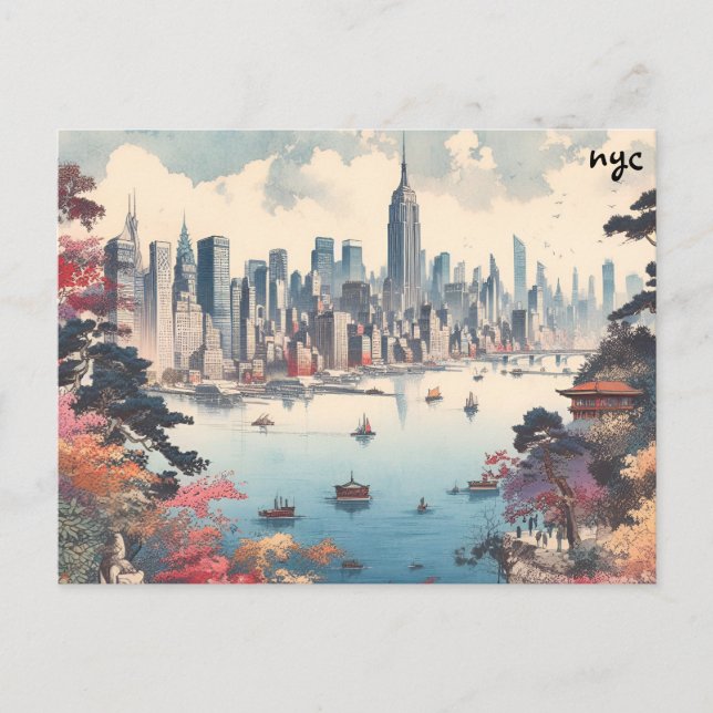 floder köp karta nyc massutskick vykort (Framsida)