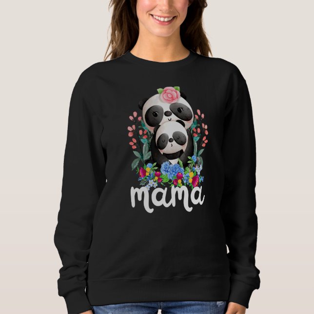 Floder Mamma & Baby Panda Mamma Animal Mors dag T Shirt (Framsida)