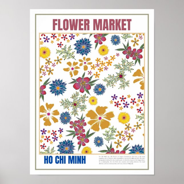 Floder Market South Öster Asia Ho Chi Minh Poster (Framsidan)