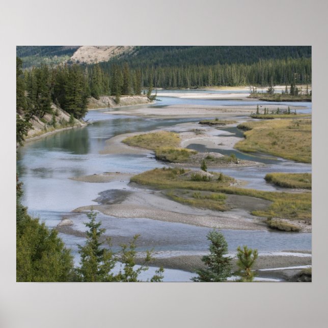 Floder rinner genom en låglandsdel av Jasper Poster (Framsidan)