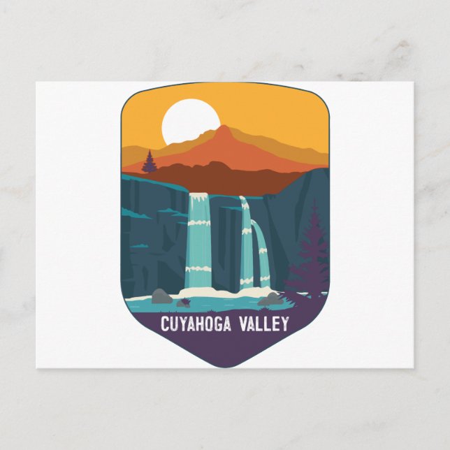 Floderna Ohio i nationalparken Cuyahoga Valley Vykort (Framsida)