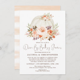 Flödesblomma med liten pipett med babyskor inbjudningar