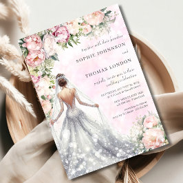 Flödesbricka, vattenfärg bröllop inbjudningar