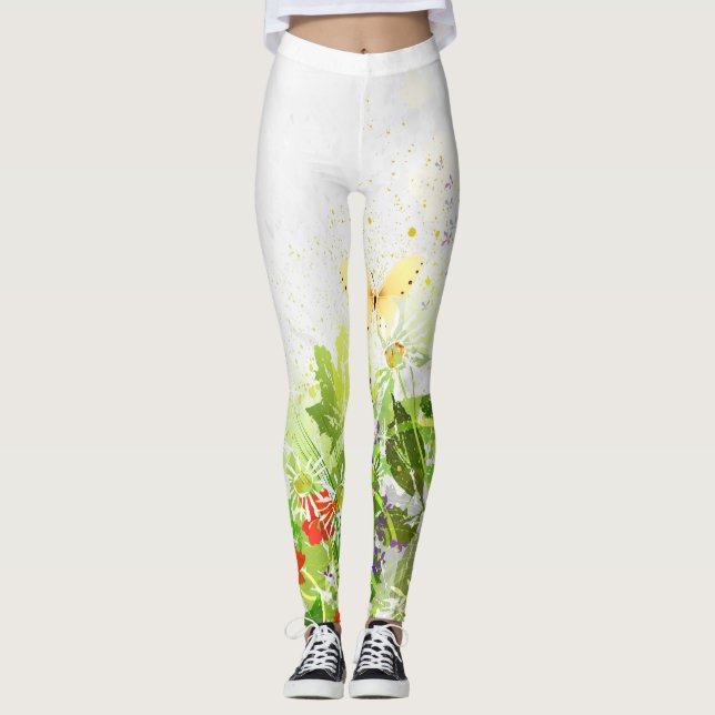 Flödesdekorfärg 30 baljor leggings (Framsida)