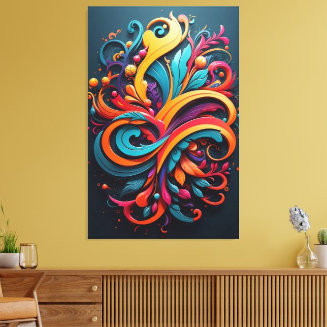 Flödesdesignkonst Canvastryck (Insitu (Vardagsrum))