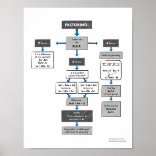 Flödesdiagram Poster för Algebra 1