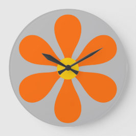 Flödeseffekt - orange stor klocka