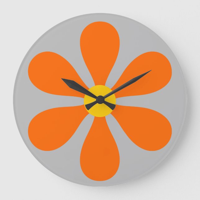 Flödeseffekt - orange stor klocka (Framsida)
