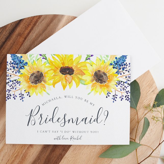 Flödesfält är mitt Bridesmaid-kort Inbjudningar (Skapare uppladdad)