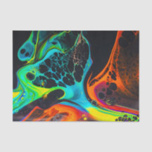 Flödesfärg, Abstrakt, Dekorsida, Bag-fyllning