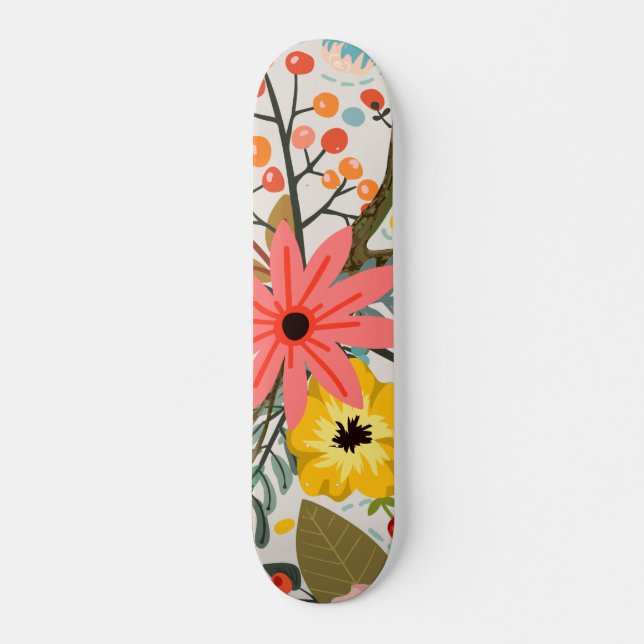 Flödesfärgat vattenfärgsfärgad cute mini skateboard bräda 18,5 cm (Framsida)