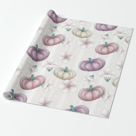 FLÖDESFLÖDEN MED ROSA LILA- OCH KREAMPUMPKINER PRESENTPAPPER