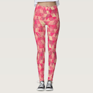 Flödesgeometriskt mönster leggings